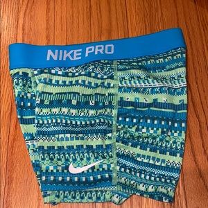 Blue + Green Nike Pros